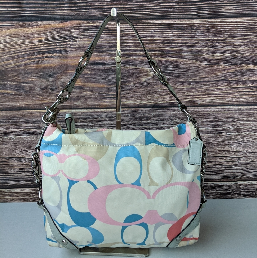 🌺Coach Carly Optic Signature Hobo bag in a multicolored pattern. - Picture 4 of 11